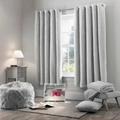 Buy ❤️ Teddy Bear Teddy Bear Grey Eyelet Curtains 🧨 -TEDDY BEAR Sales 30744423 alt03