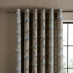 Brand new 🧨 Natural History Museum Heron Natural Eyelet Curtains 😉