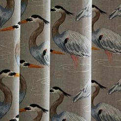 Brand new 🧨 Natural History Museum Heron Natural Eyelet Curtains 😉 -TEDDY BEAR Sales 30754102 alt02