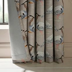 Brand new 🧨 Natural History Museum Heron Natural Eyelet Curtains 😉 -TEDDY BEAR Sales 30754102 alt06