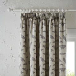 Budget 💯 Natural History Museum Nature's Study Natural Pencil Pleat Curtains 🎉