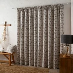 Budget 💯 Natural History Museum Nature's Study Natural Pencil Pleat Curtains 🎉 -TEDDY BEAR Sales 30754794 alt04