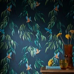 Best Sale 😉 Natural History Museum Waterside Blue Wallpaper ⌛ -TEDDY BEAR Sales 30757435 alt04