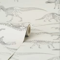 Deals 🧨 Natural History Museum Fossil Forager White Wallpaper 🧨 -TEDDY BEAR Sales 30759974 alt02