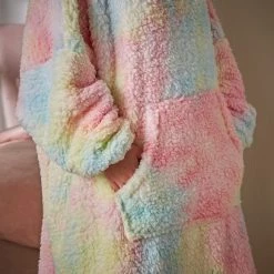 Wholesale 🎁 Teddy Bear Printed Rainbow Fleece Oversized Blanket Hoodie 😍 11 Wholesale 🎁 Teddy Bear Printed Rainbow Fleece Oversized Blanket Hoodie 😍 -TEDDY BEAR Sales 30770991 alt04