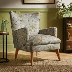 Cheap ✨ The Edited Life Marlow Wing Chair Arboretum Print 🤩