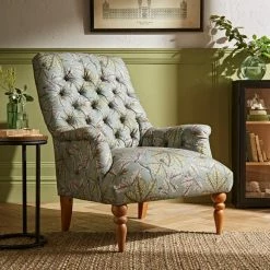 Cheap 🤩 The Edited Life Bibury Button Back Chair Arboretum Print ✨